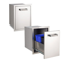 Premium Flush Dual Trash Cabinet