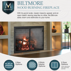 Majestic Biltmore Wood Burning Fireplace