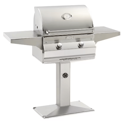 Choice C430s Patio Post Mount Grill with Analog Thermometer and 1-Hour Timer on Post