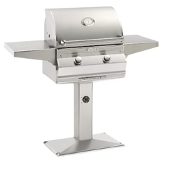 Choice C430s Patio Post Mount Grill with Analog Thermometer and 1-Hour Timer on Post