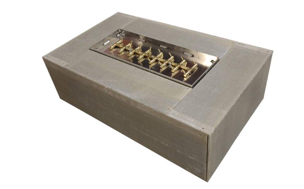 Rectangular Ready to Finish Fire Pit Kit