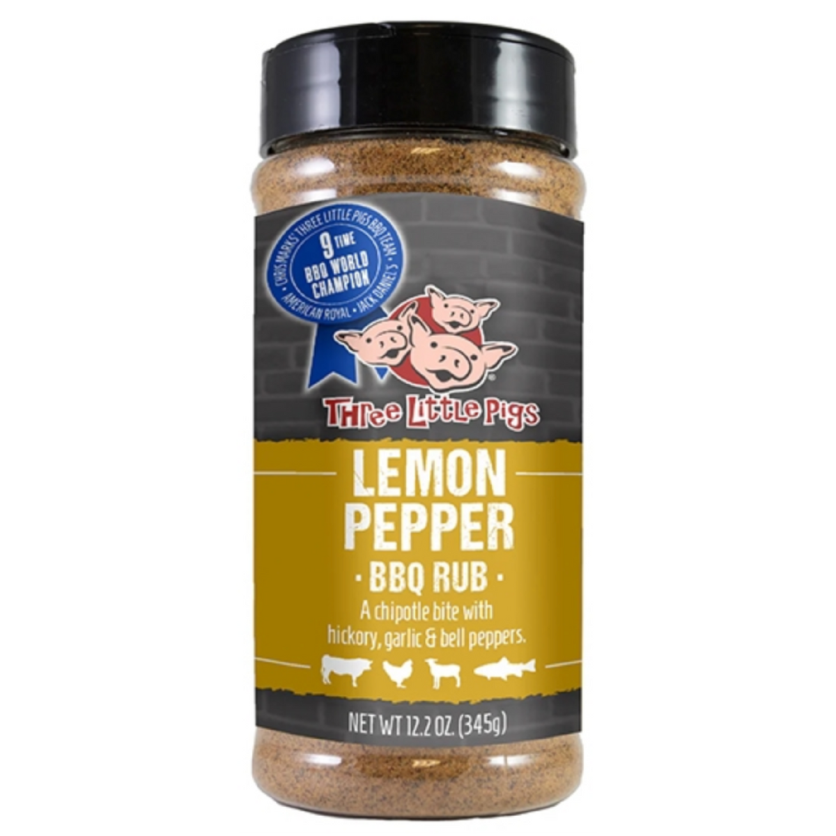 Three Little Pigs - Lemon Pepper Rub - 12.2 oz.