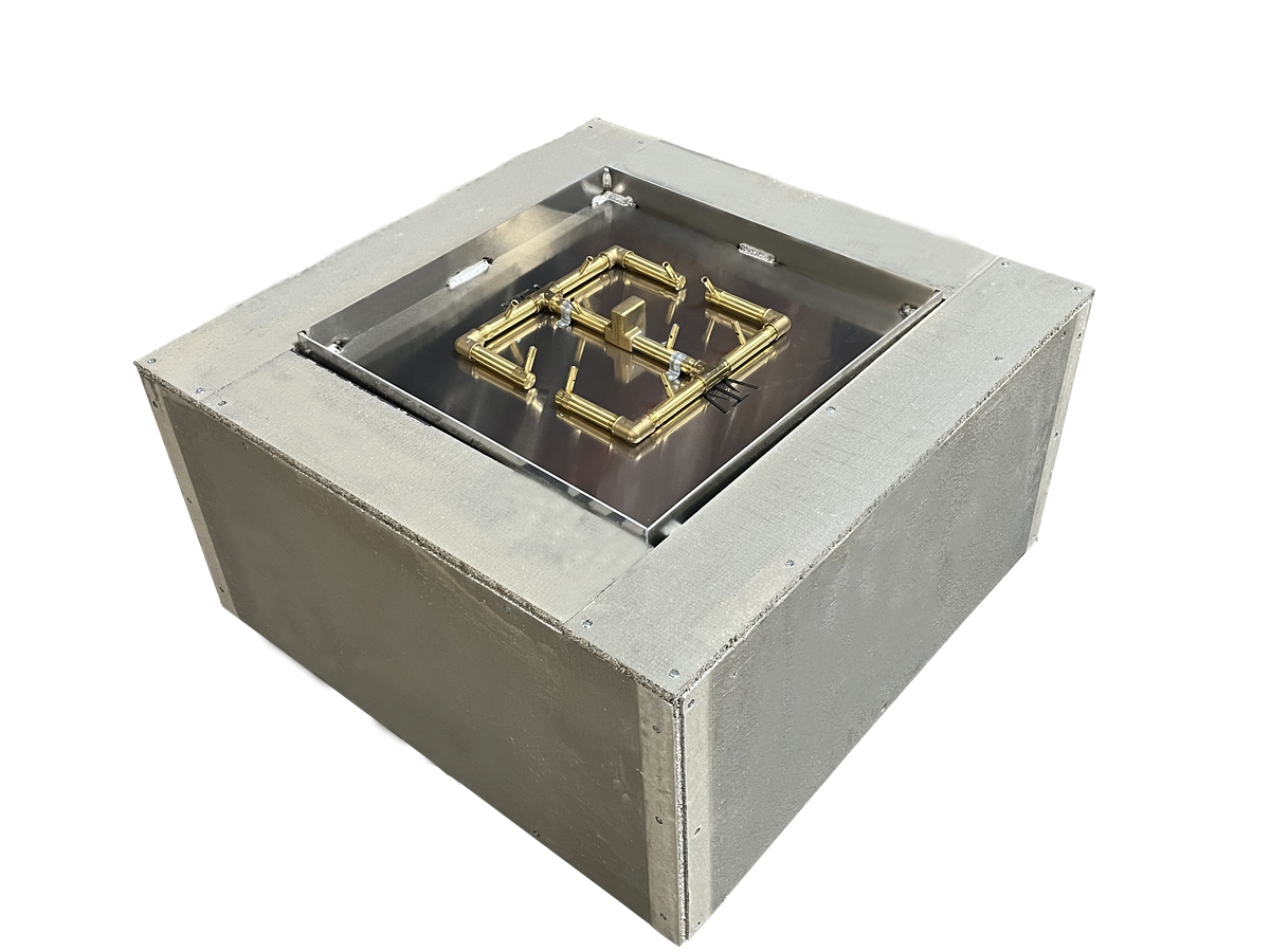 Square Ready to Finish Fire Pit Kit