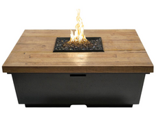 American Fyre Designs 44" Wood Contempo Square Fire Table