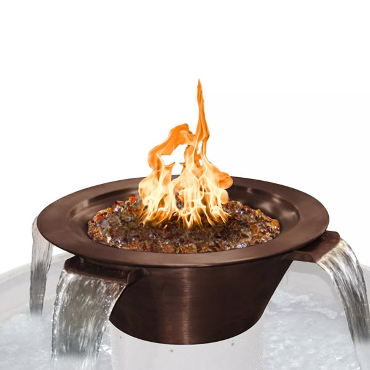 CAZO FIRE & WATER BOWL COPPER 4-WAY SPILL