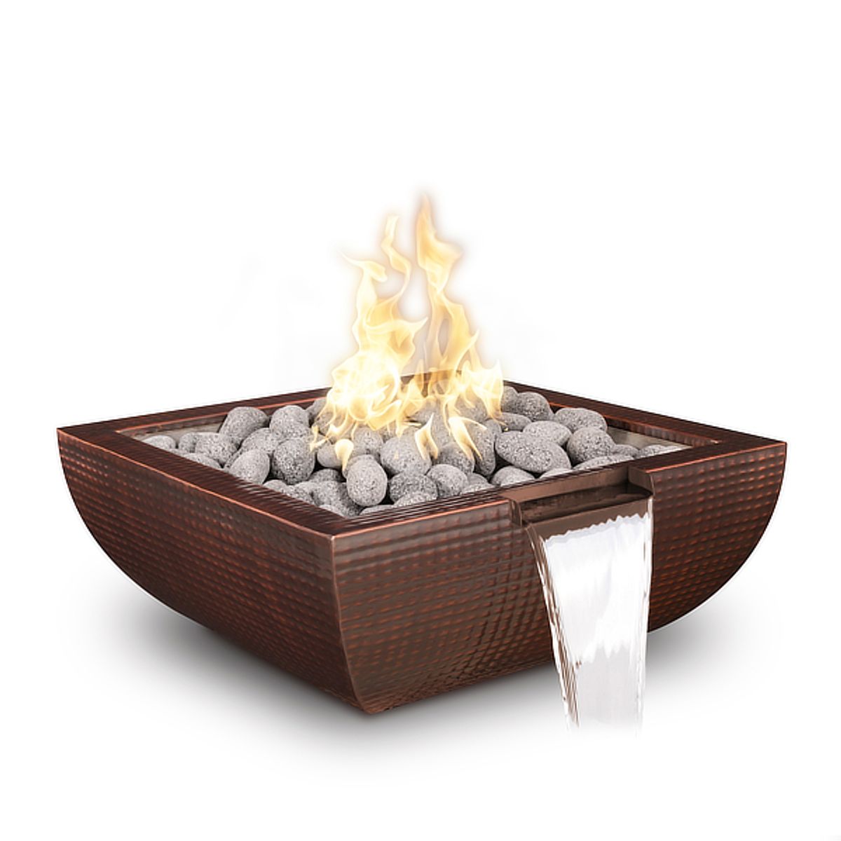 AVALON FIRE & WATER BOWL – HAMMERED PATINA COPPER & STAINLESS STEEL