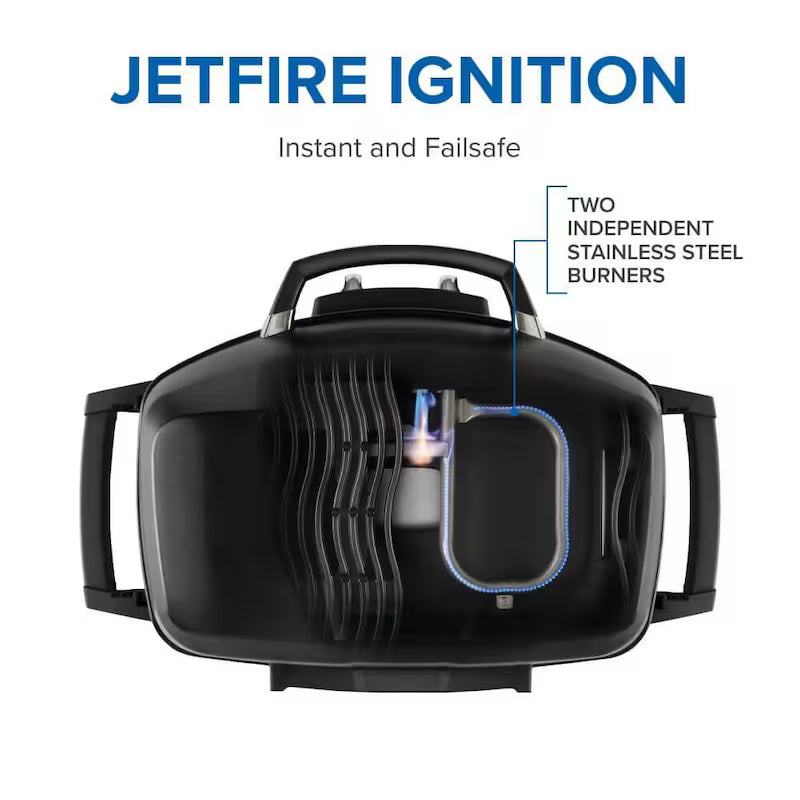 TravelQ™ 285X Portable Propane Gas Grill and Scissor Cart