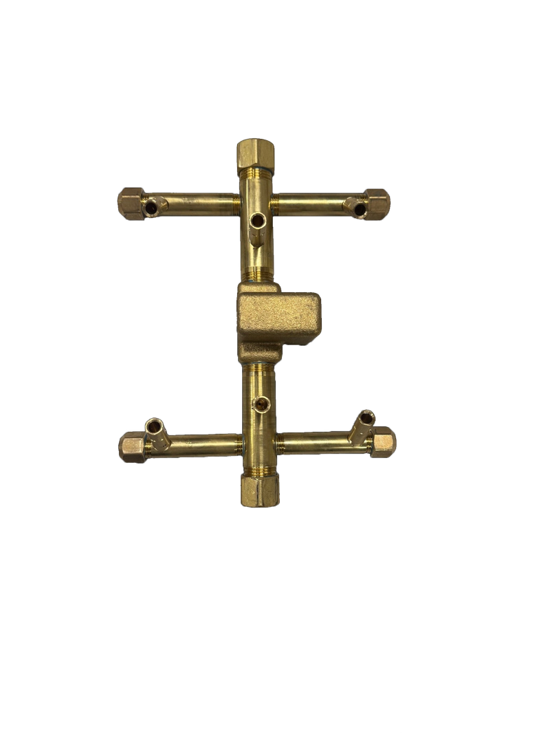 60K BTU 9" x 6.75" Crossfire Brass Burner + FK1