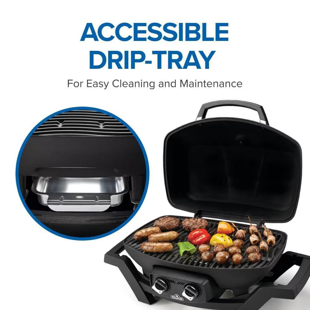 TravelQ™ 285X Portable Propane Gas Grill and Scissor Cart