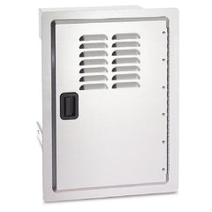 Single Access Door with Louvers and Black Slam Latches