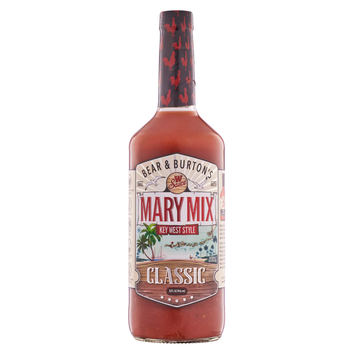 Bloody Mary Mix Key West Style - Bear and Burton Bloody Mary Mix - 32 FL OZ