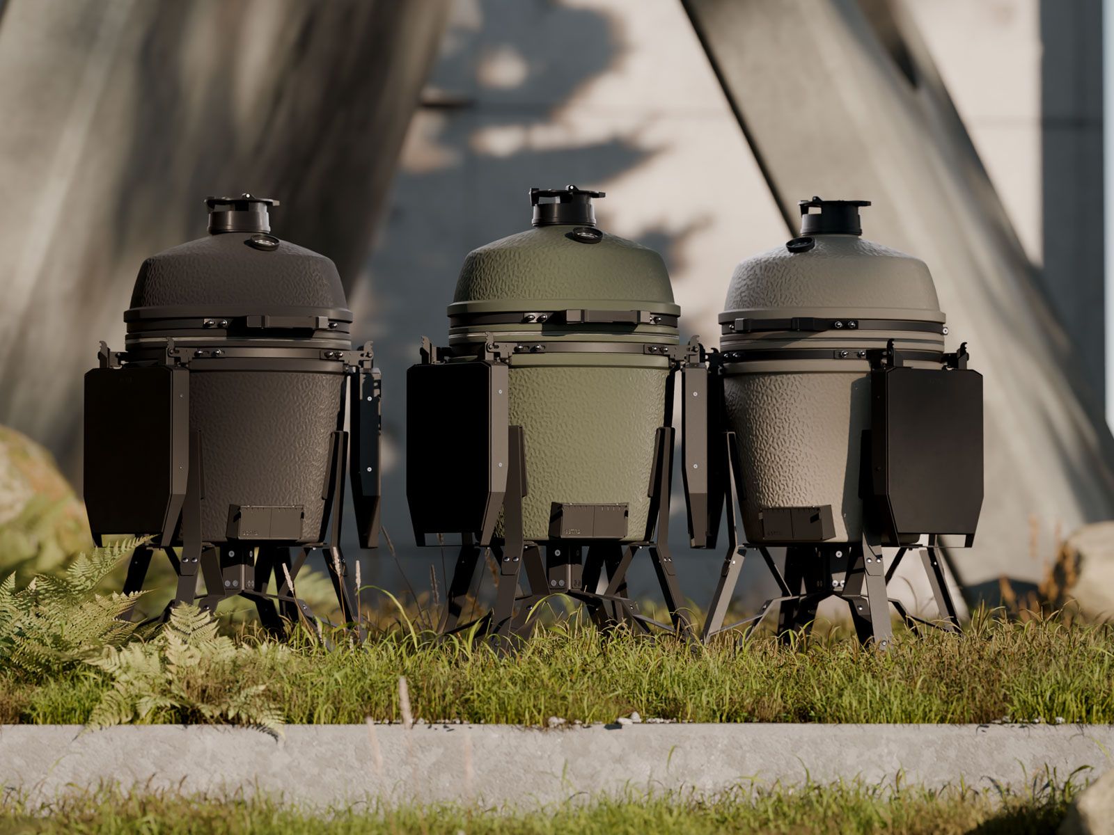 All Three Colors of the BSTRD Core Complete Medium Graphite Alpine Green and Desert Sand