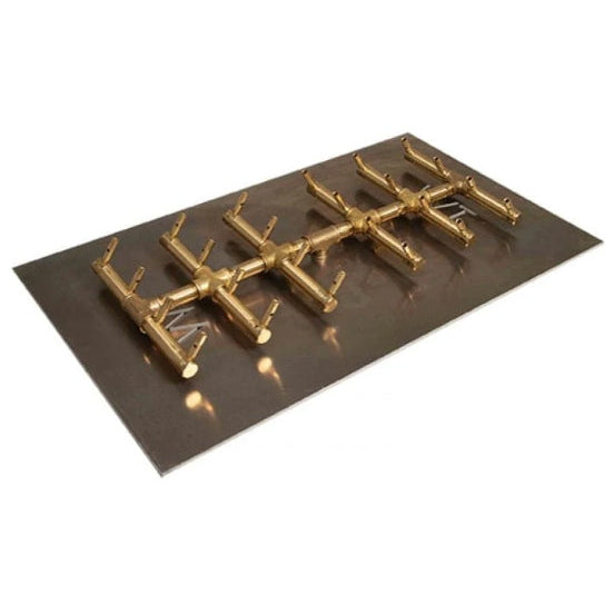 Double Tree-Style Brass Burner/Rectangular Plate - CFBDT240