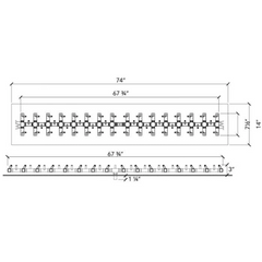 Tree-Style Brass Burner/Rectangular Plate - CFBT470