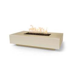 CABO LINEAR FIRE PIT GFRC Concrete Match Lit