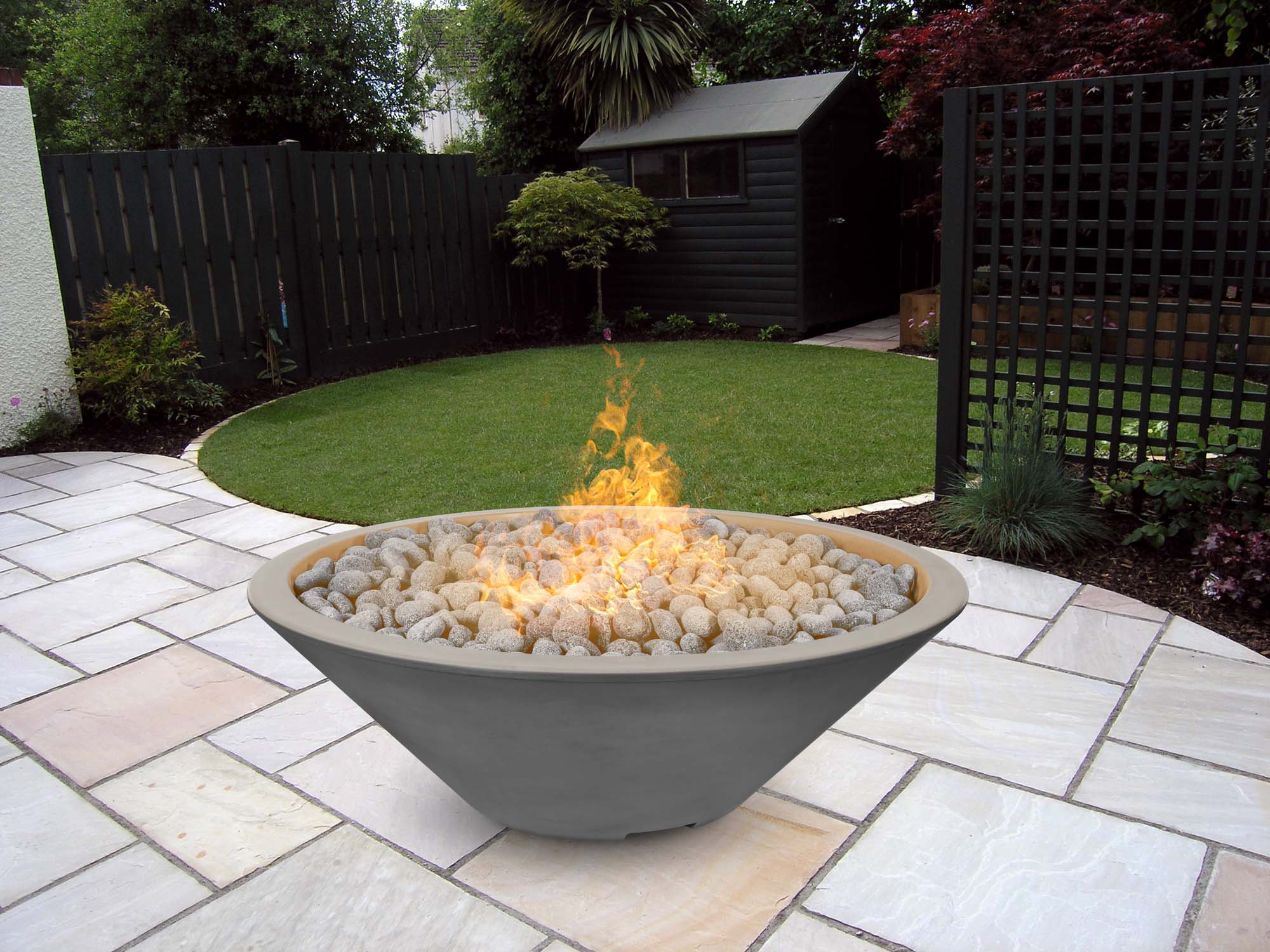 CAZO FIRE PIT – NARROW LEDGE GFRC Concrete