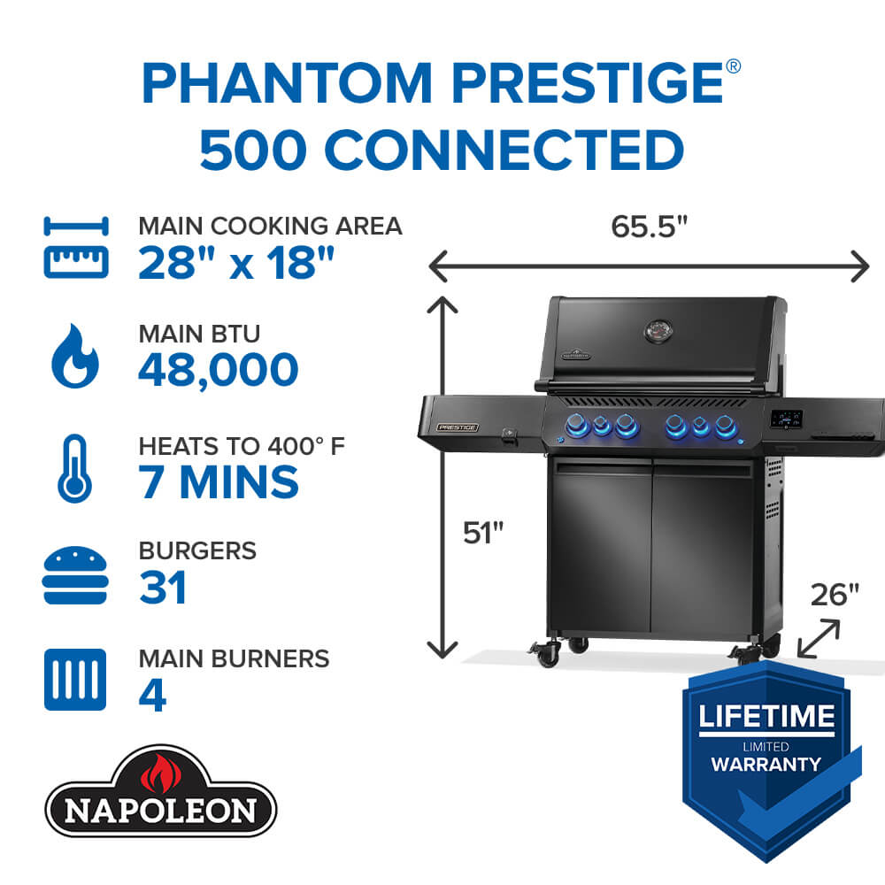 Phantom Prestige® 500 Connected RSIB with Infrared Side and Rear Burner - P500VXRSIBPK-PHM