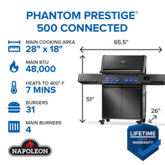 Phantom Prestige® 500 Connected RSIB with Infrared Side and Rear Burner - P500VXRSIBPK-PHM