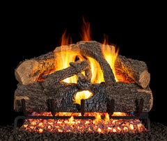 Charred Evergreen Oak 24-inch Log Set for G52 - ENO-24