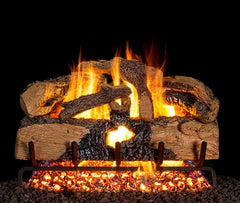 Charred Evergreen Split Oak 18-inch Log set for G52 - ENS-18