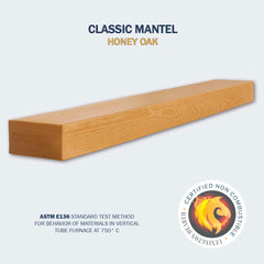 Classic Honey Oak 7' Mantel - CL-7-LH-HO