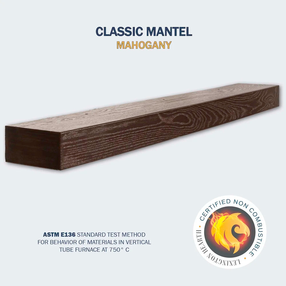 Classic Mahogany 5' Mantel - CL-5-LH-MG