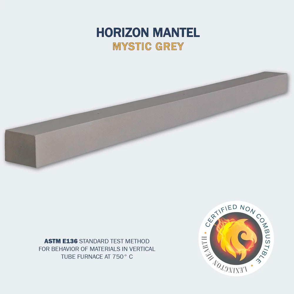 Horizon Mystic Gray 5' Mantel with 4" Projection - H4-5-LH-MG