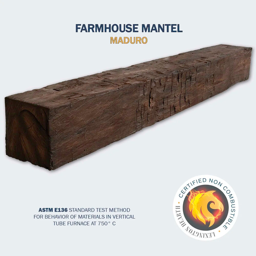 Farmhouse Maduro 7' Mantel - FH-7-LH-MD