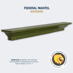 Federal Avocado 5' Mantel - FD-5-LH-GR