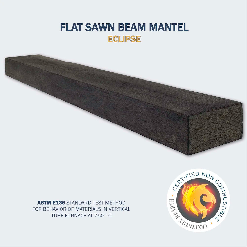 Flat Sawn Beam Eclipse 6' Mantel - FS-6-LH-EC