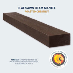Flat Sawn Beam Roasted Chestnut 5' Mantel - FS-5-LH-RC