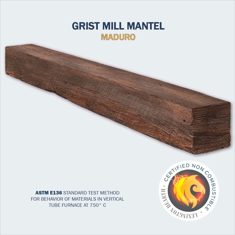 Grist Mill Maduro 4' Mantel - GM-4-LH-MD