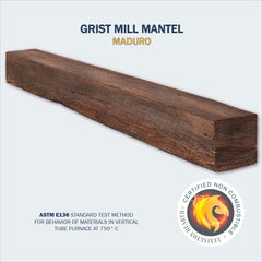Grist Mill Maduro 4' Mantel - GM-4-LH-MD