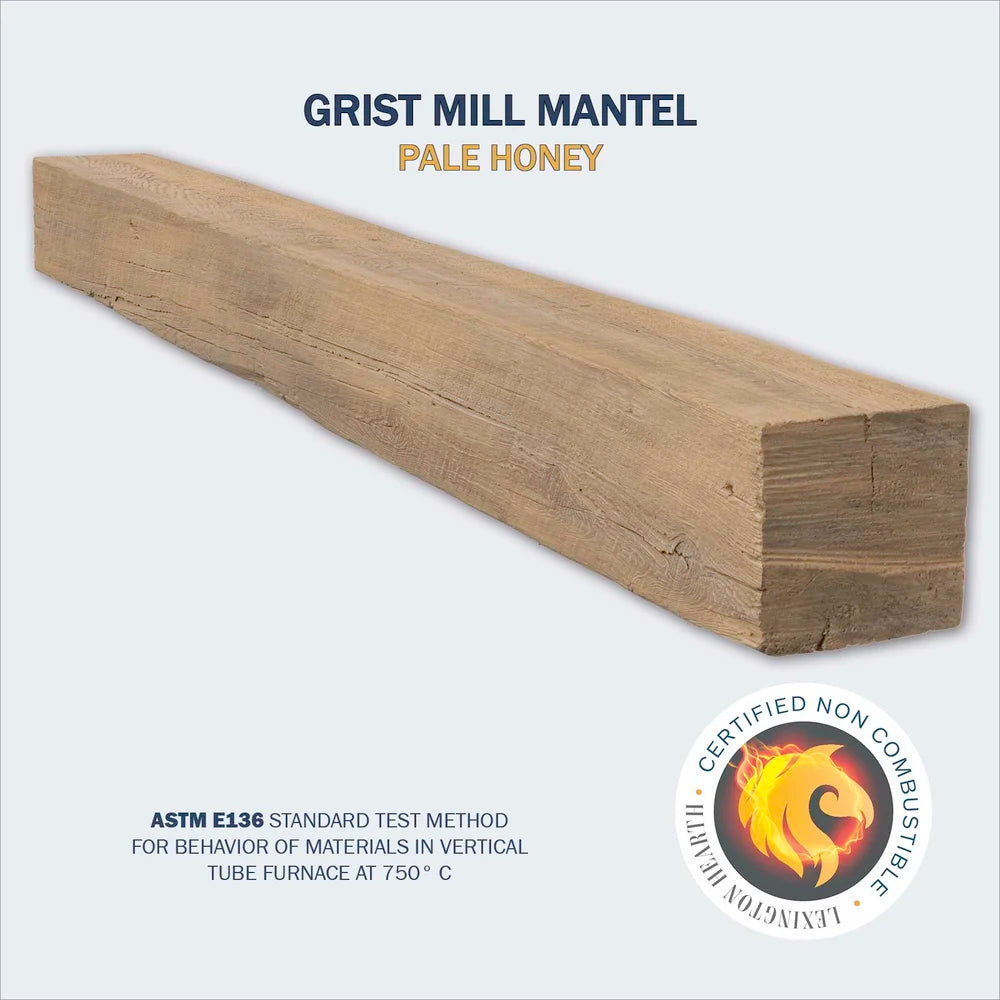 Grist Mill Pale Honey 5' Mantel - GM-5-LH-PH