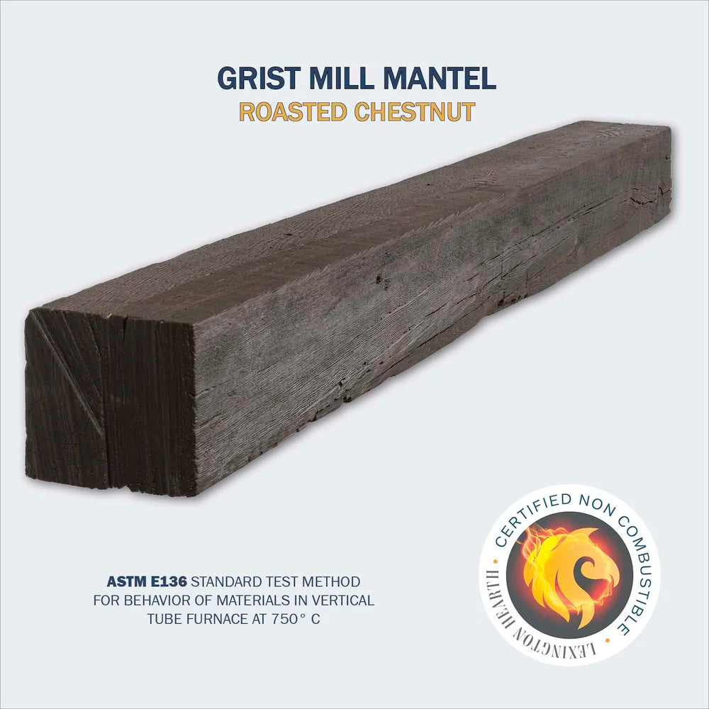 Grist Mill Roasted Chestnut 5' Mantel - GM-5-LH-RC