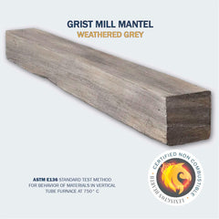 Grist Mill Weathered Grey 4' Mantel - GM-4-LH-WG