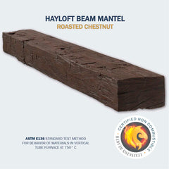 Hayloft Beam Roasted Chestnut 4- Mantel - HB-4-LH-RC