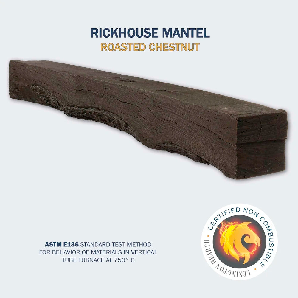 Rickhouse Roasted Chestnut 5' Mantel - RH-5-LH-RC