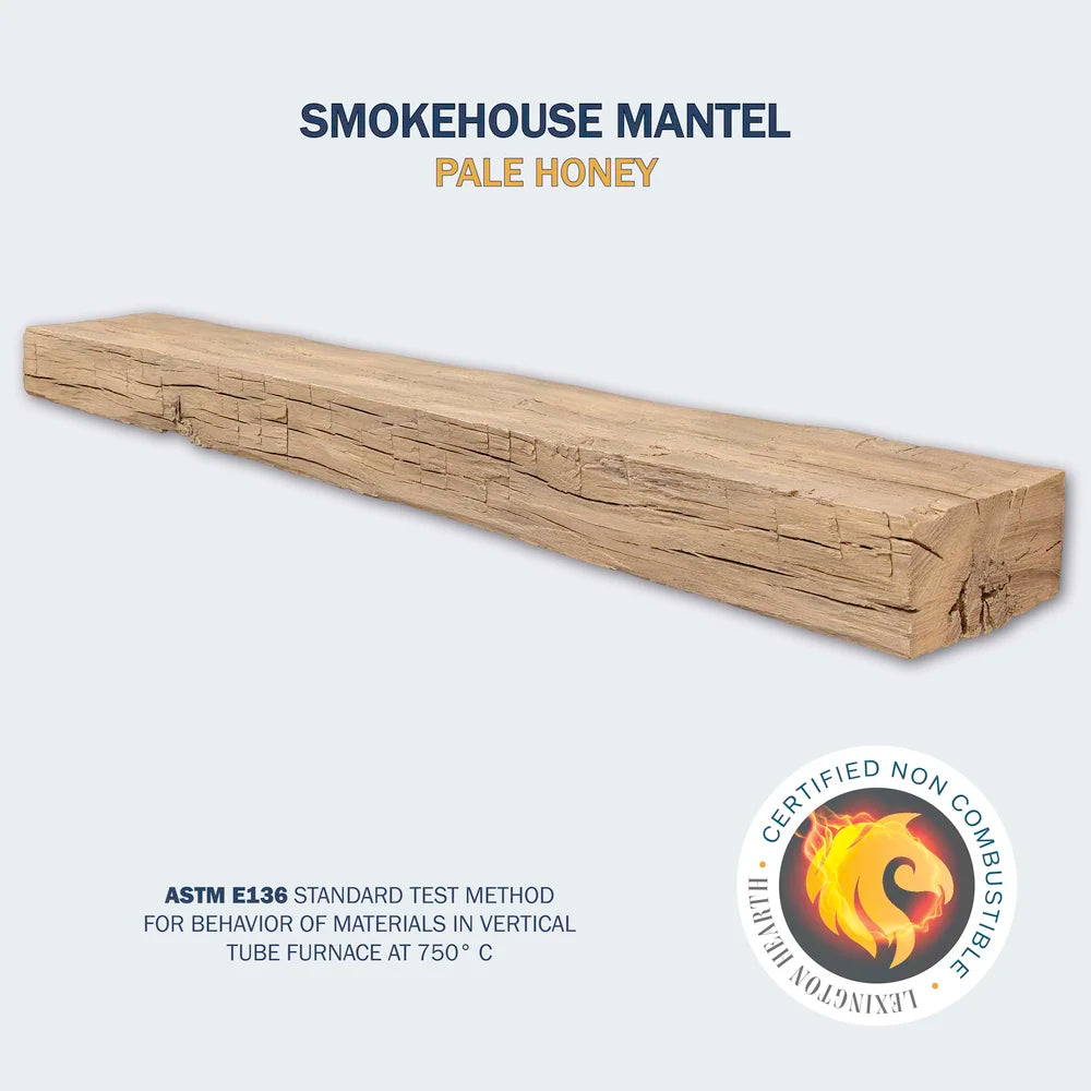 Smokehouse Pale Honey 80" Mantel - SH-80-LH-PH