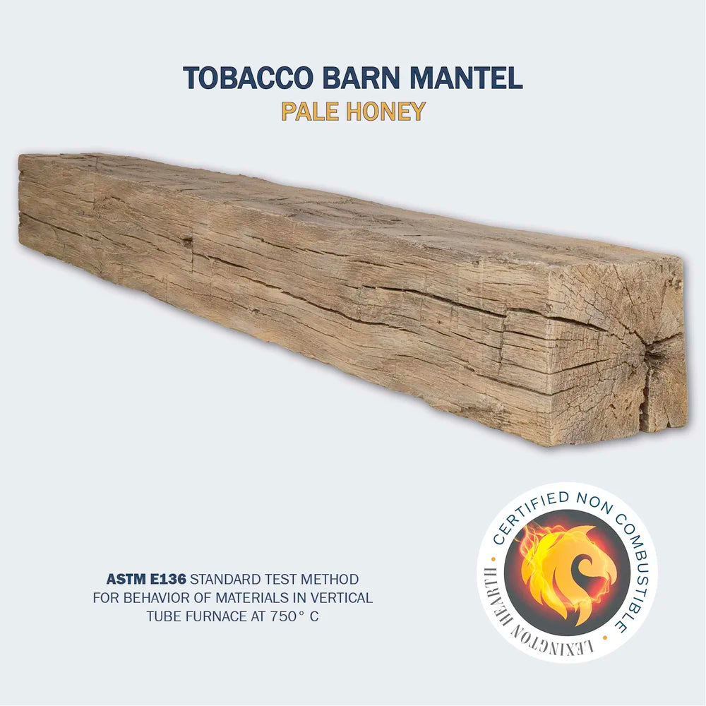 Tabacco Barn Pale Honey 5' Mantel - TB-5-LH-PH