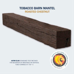 Tobacco Barn Roasted Chestnut 6' Mantel - TB-6-LH-RC