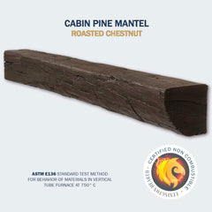Cabin Pine Roasted Chestnut 5' Mantel - CP-5-LH-RC