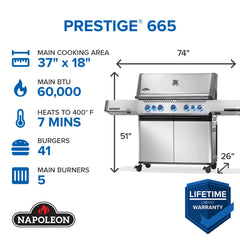 Prestige® 665 RSIB with Infrared Side and Rear Burner - P665VRSIBPSS