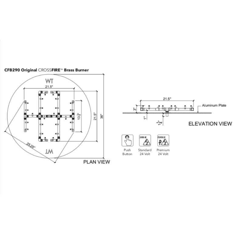 Original Brass Burner/Circular Plate - CFB290