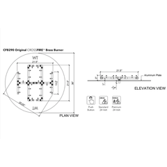 Original Brass Burner/Circular Plate - CFB290