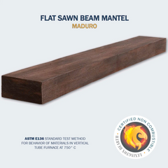 Flat Sawn Beam Non-Combustible Mantel - Lexington Hearth - Starting at $1199
