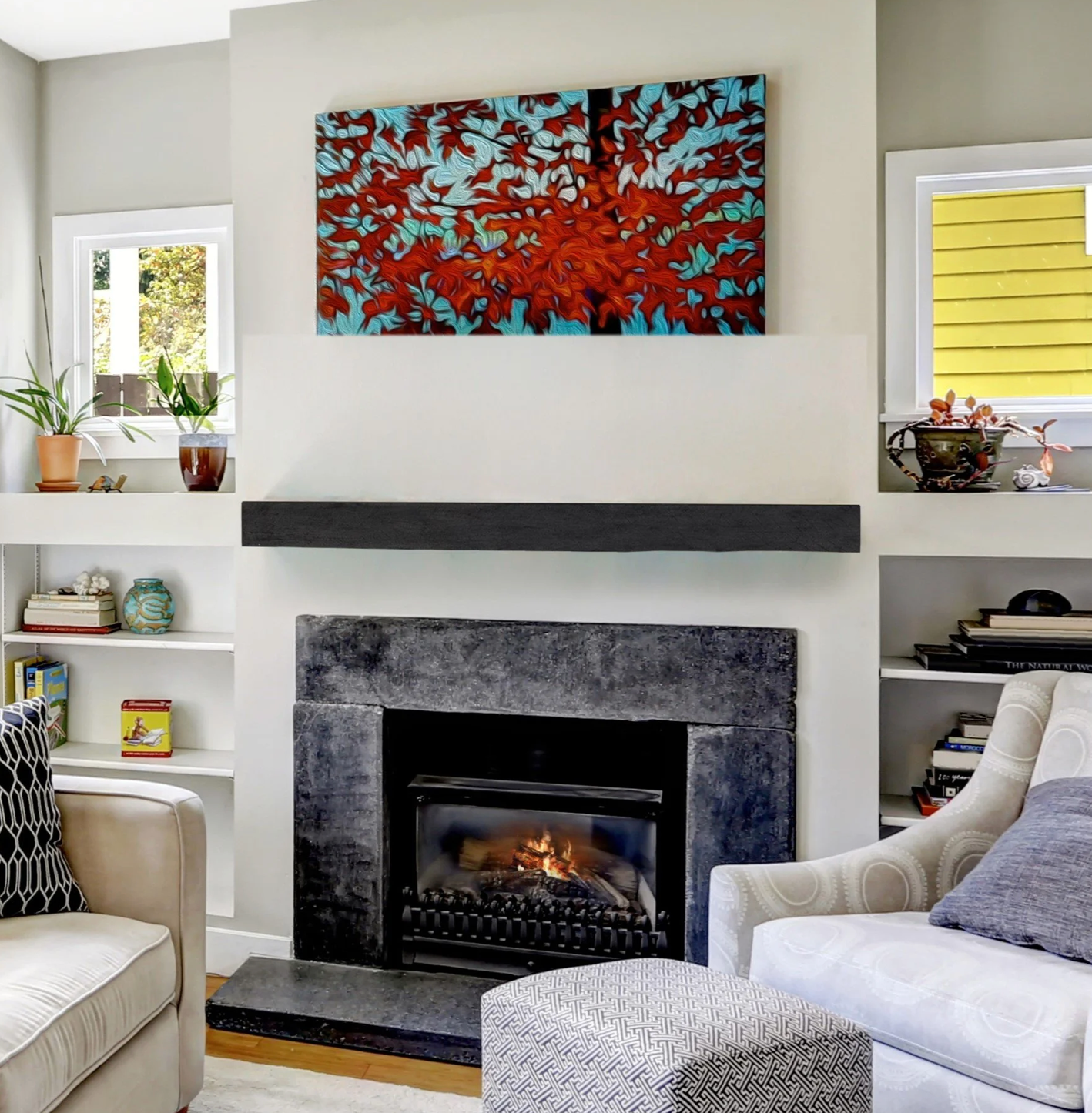 Flat Sawn Beam Non-Combustible Mantel - Lexington Hearth - Starting at $1199