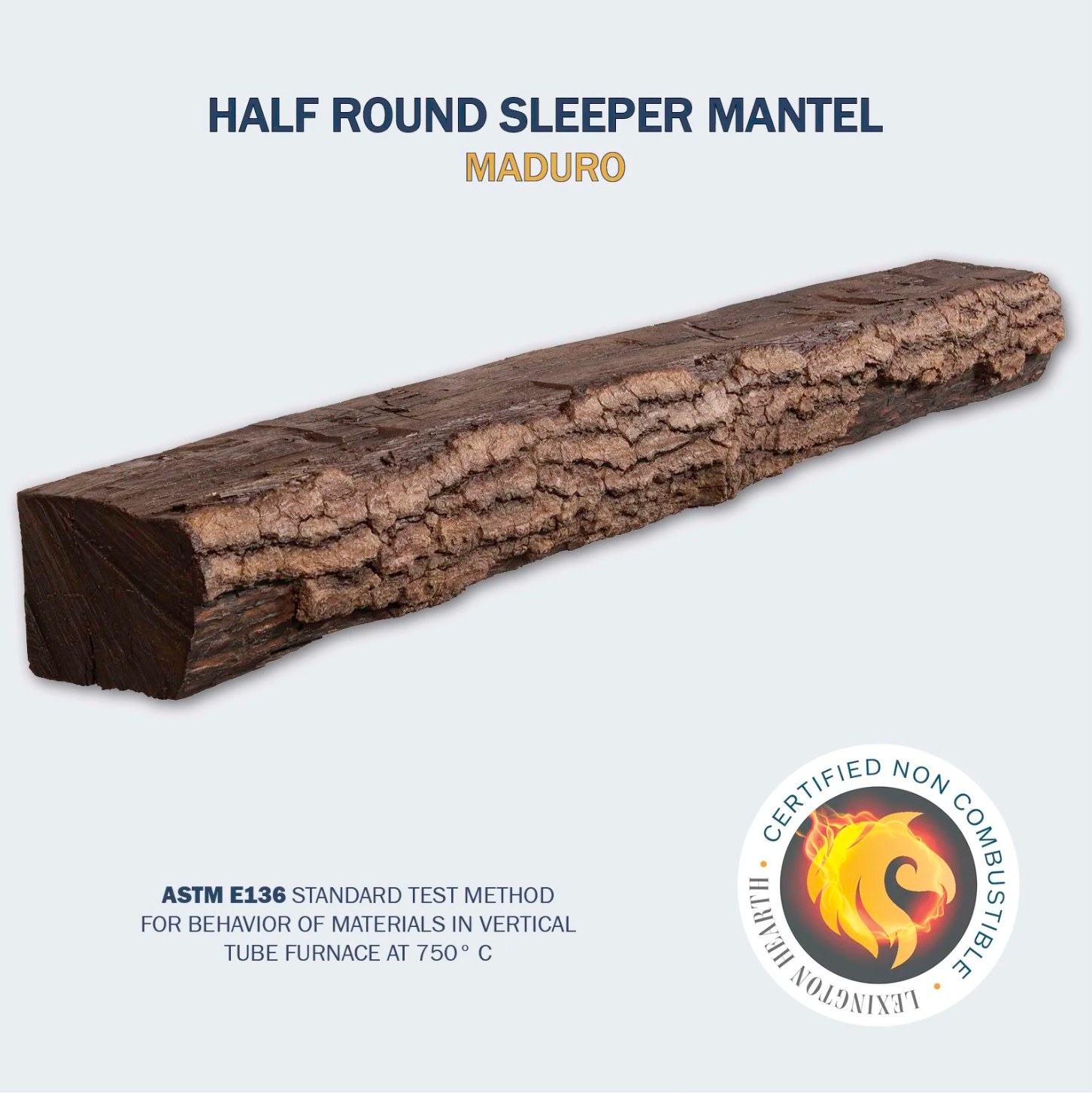 Half-Round Sleeper Non Combustible Mantel - Lexington Hearth - Starting at $1499