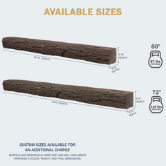 Half-Round Sleeper Non Combustible Mantel - Lexington Hearth - Starting at $1499