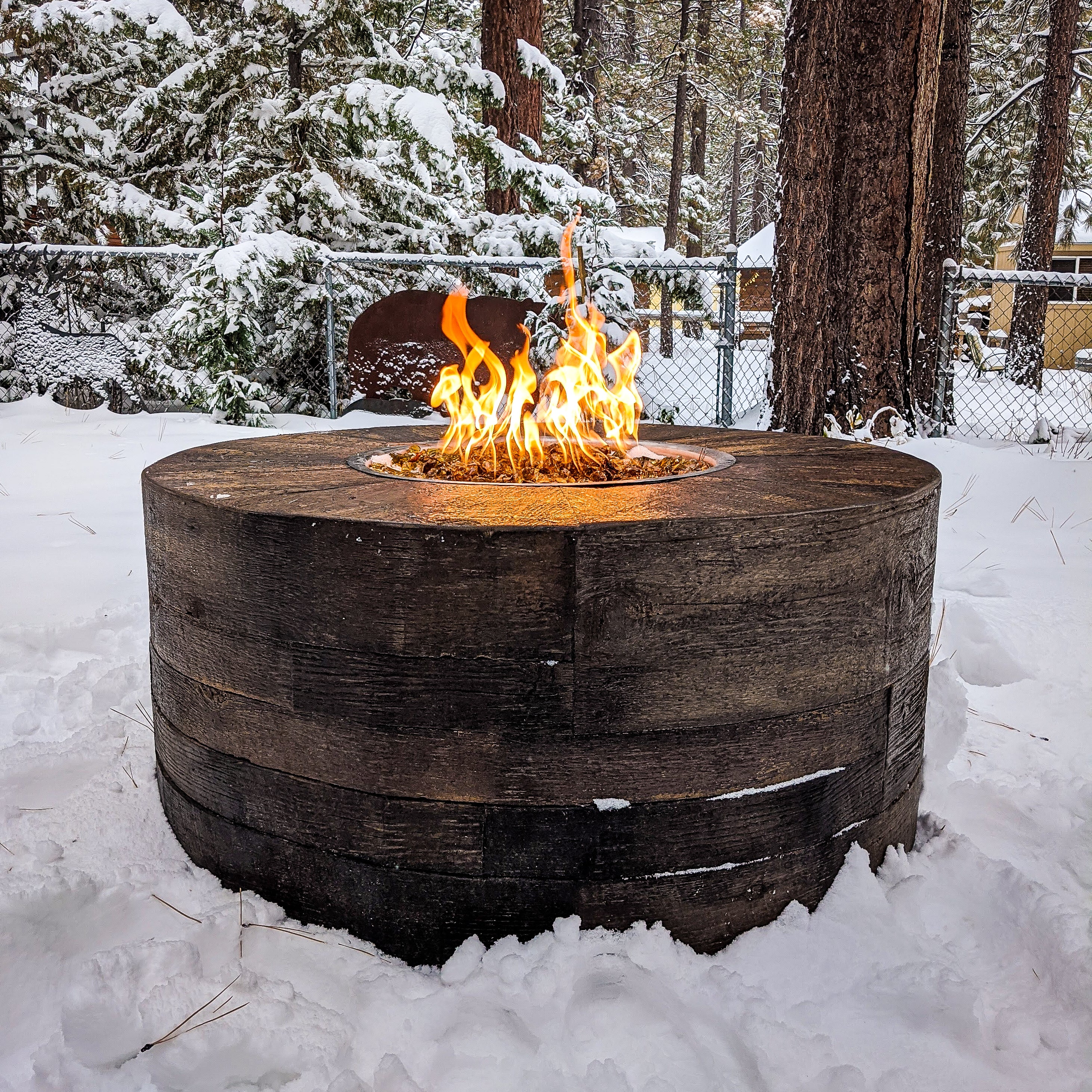 SEQUOIA WOOD GRAIN FIRE PIT